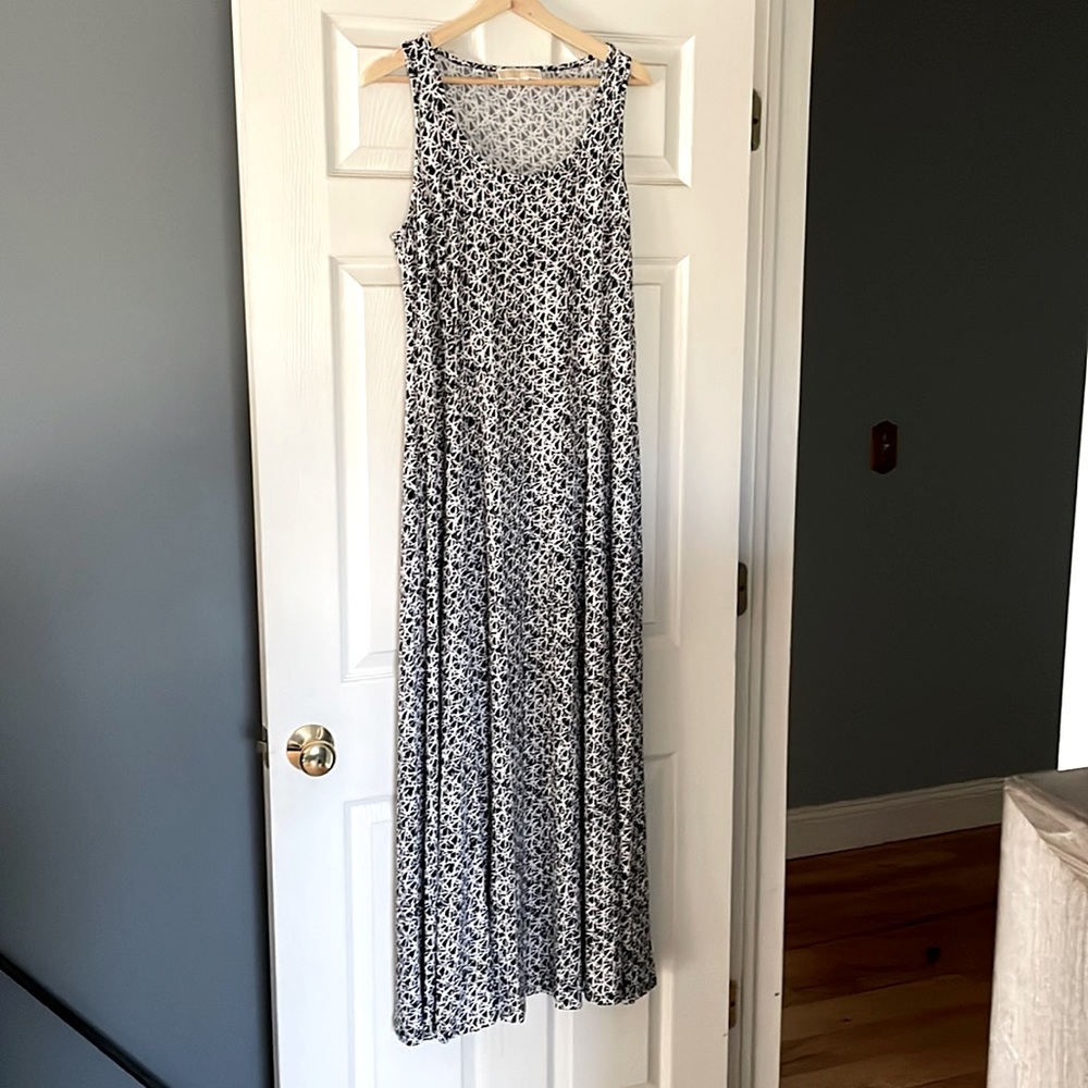 Michael Kors sleeveless, stretch maxi dress with side slit.